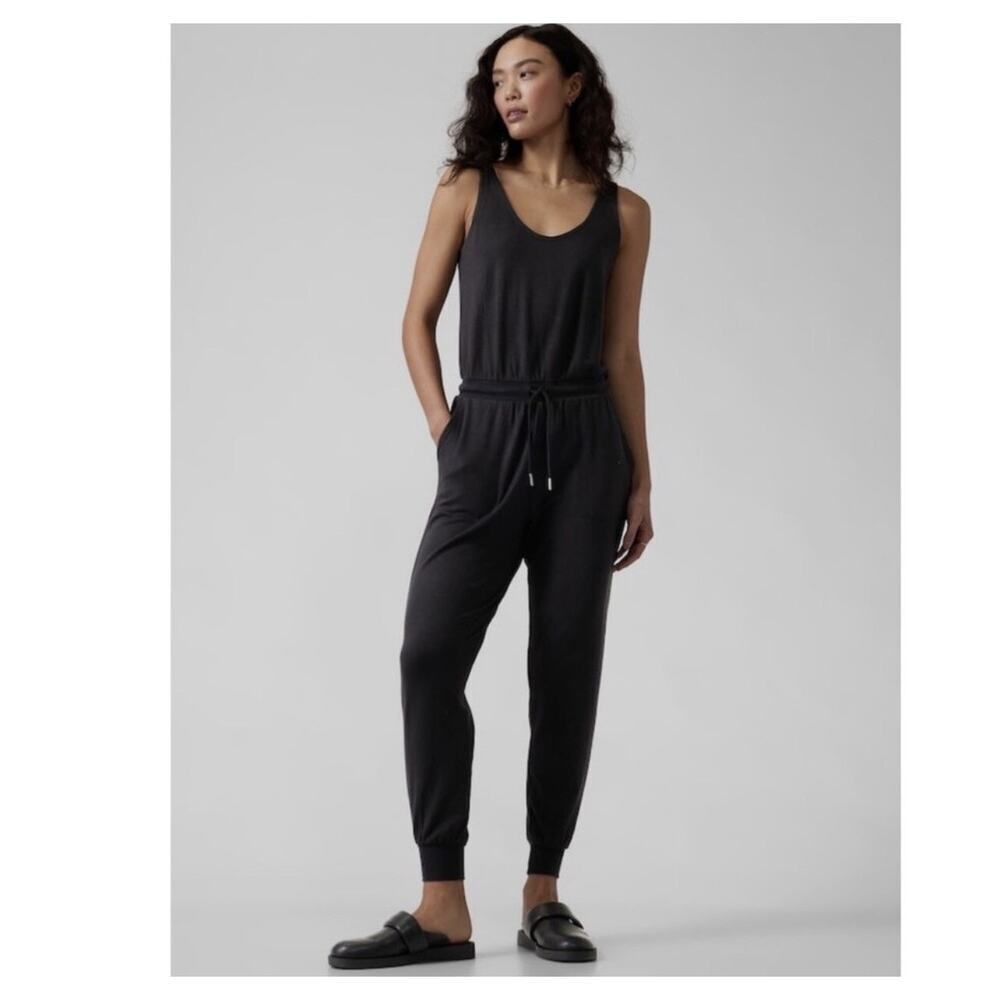 Athleta Balance Jumpsuit Black Size Large